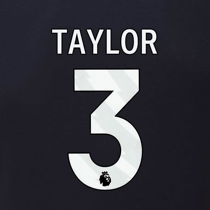 2023 2024 BURNLEY TAYLOR 3 OFFICIAL WHITE 3RD PLAYER SIZE NAMESET