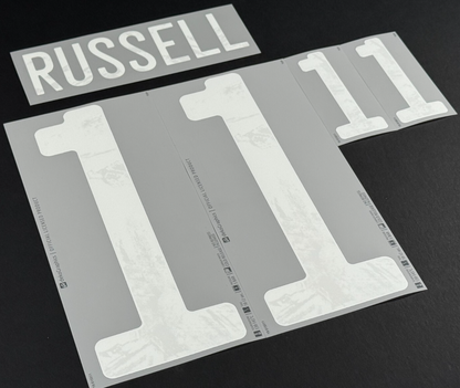 SCOTLAND 2020-2021 OFFICIAL DEKO GRAPHICS RUSSELL 11 HOME PLAYER SIZE NAME SET