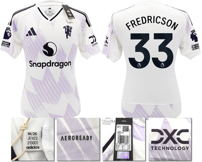 BNWT 25 26 MANCHESTER UNITED ADIDAS AWAY SHIRT FREDRICSON 33 + PATCHES