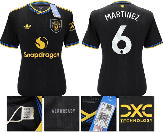 BNWT 2025 2026 MANCHESTER UNITED ADIDAS 3RD SHIRT MARTINEZ 6