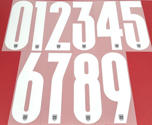 2020 2021 OFFICIAL STILSCREEN AUSTRIA HOME WHITE SHIRT NUMBERS 280MM