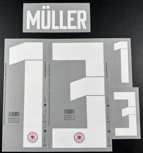 GERMANY 2023-2025 OFFICIAL NAME & NUMBERING MULLER 13 AWAY PLAYER SIZE NAMESET