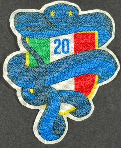 24 25 INTER MILAN COMMEMORATIVE PATCH 20th ANNIVERSARY SNAKE ( SCUDETTO) 80MM
