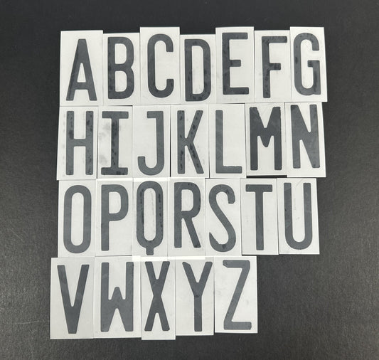2020 2021 OFFICIAL DekoGraphics BELGIUM AWAY BLACK PLAYER SIZE LETTERS 55MM