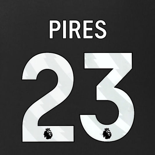 2025 2026 BURNLEY PIRES 23 OFFICIAL WHITE 3RD PLAYER SIZE NAMESET