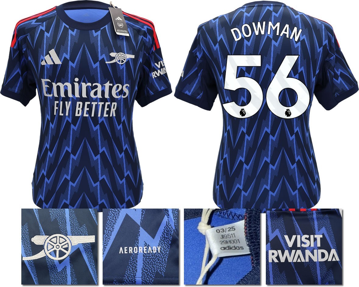 BNWT 2025/2026 ARSENAL F.C. ADIDAS AWAY SHIRT DOWMAN 56