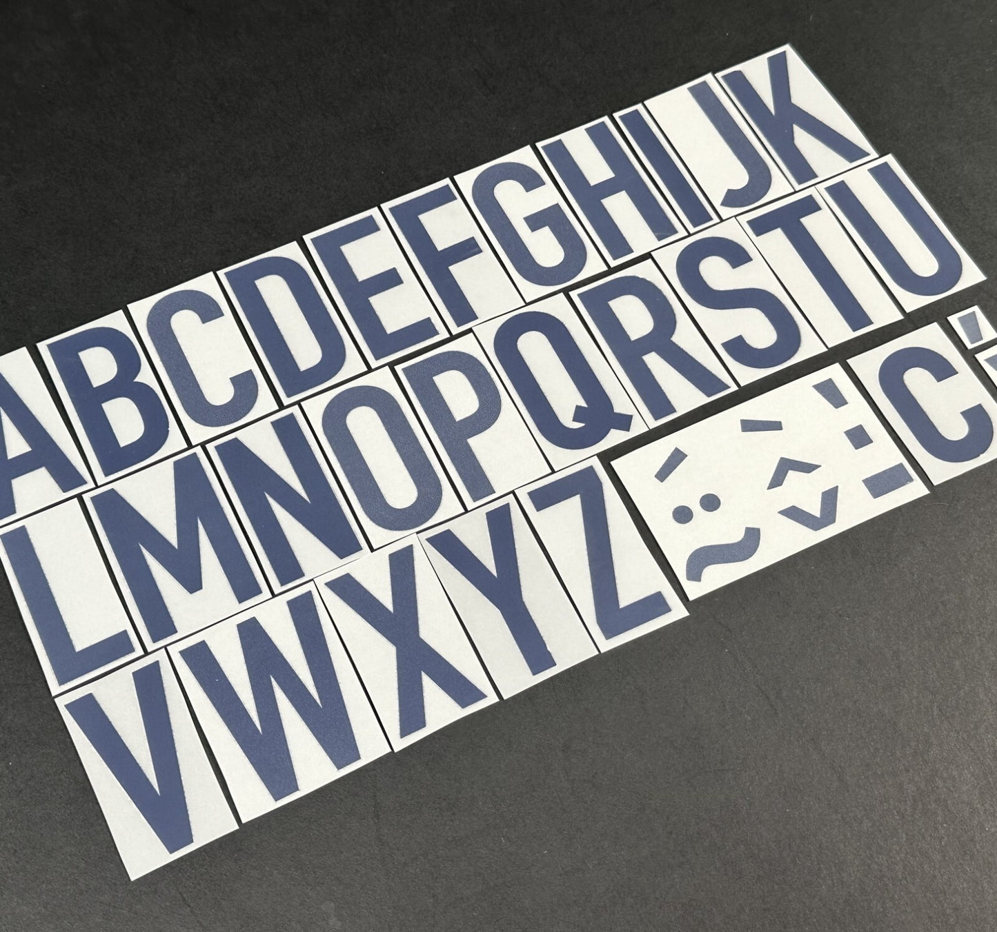 2024 2025 OFFICIAL ENGLAND HOME BLUE PLAYER SIZE LETTERS 52MM