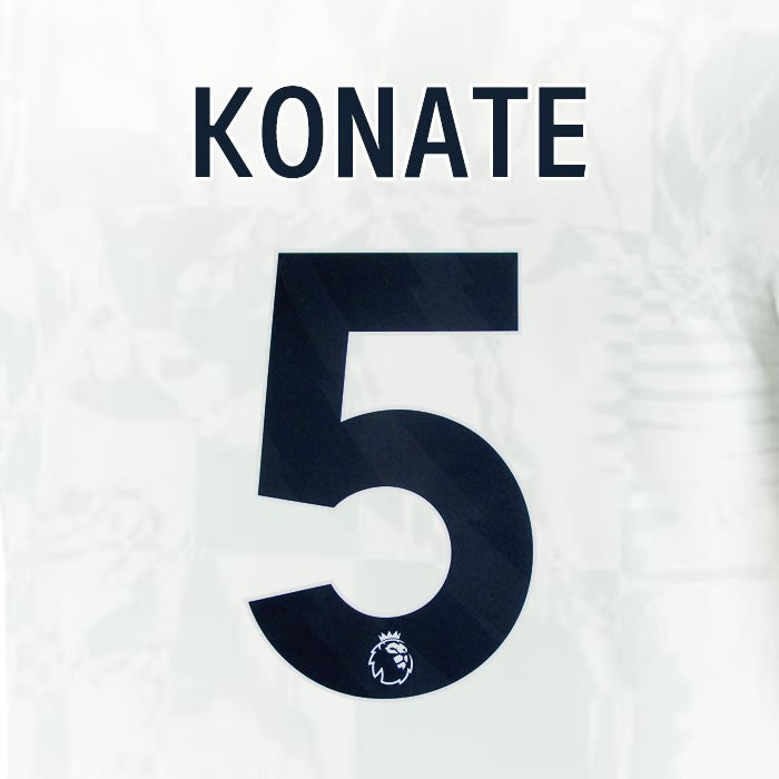 2024 2025 OFFICIAL LIVERPOOL KONATE 5 BLACK 3RD PLAYER SIZE NAMESET