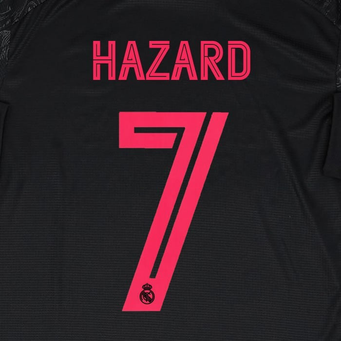 2020 2021 AVERY DENNISON REAL MADRID HAZARD 7 3RD PINK PLAYER SIZE NAMESET