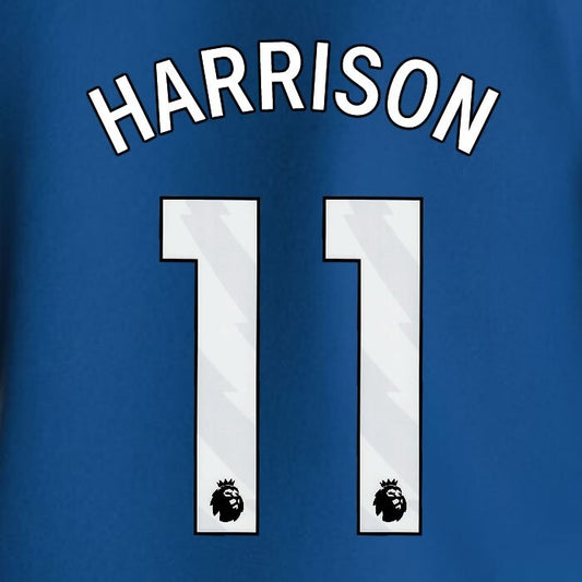 2023 2024 EVERTON HARRISON 11 OFFICIAL WHITE HOME PLAYER SIZE NAMESET