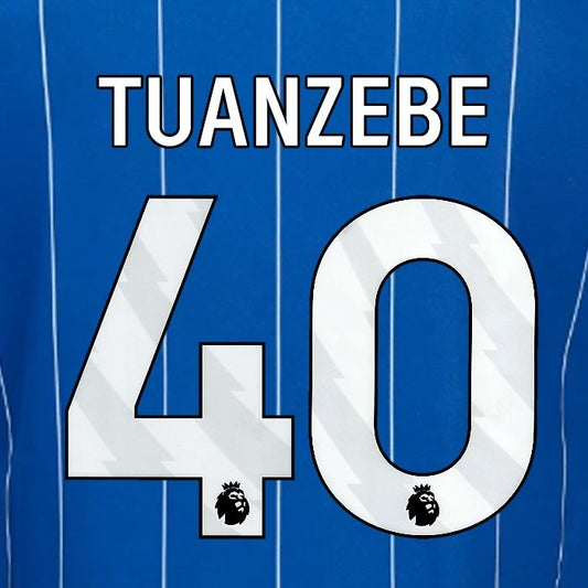 2024 2025 OFFICIAL IPSWICH TOWN TUANZEBE 40 WHITE HOME PLAYER SIZE NAME SET