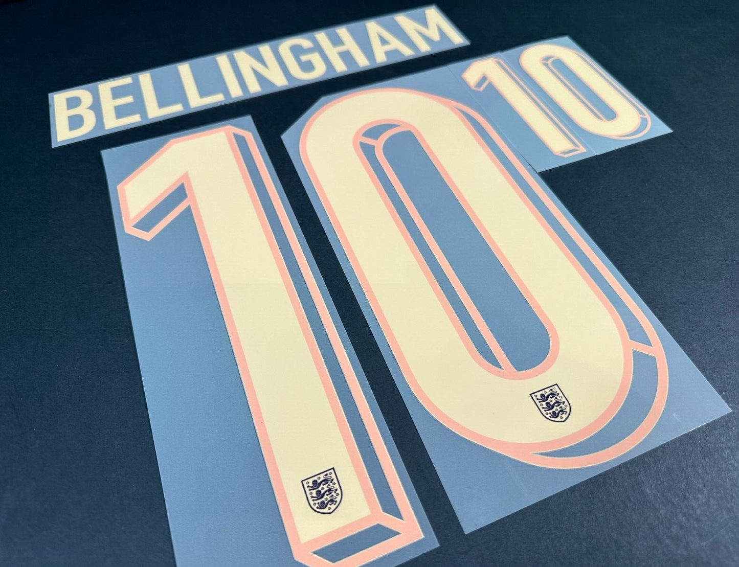 ENGLAND 2024-2025 OFFICIAL SPORTING ID BELLINGHAM 10 AWAY PLAYER SIZE NAME SET