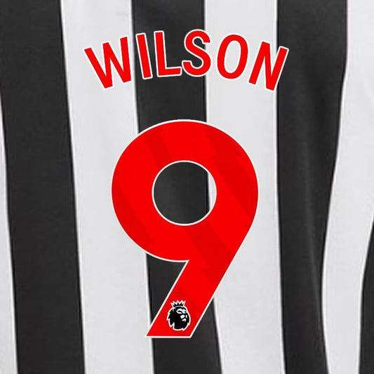 2023 2024 NEWCASTLE WILSON 9 OFFICIAL RED HOME PLAYER SIZE NAME SET