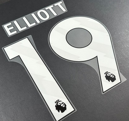 2023 - 2025 ELLIOTT 19 OFFICIAL AVERY DENNISON WHITE PLAYER SIZE NAME SET