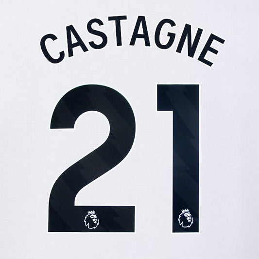 2024 2025 OFFICIAL FULHAM AVERY DENNISON CASTAGNE 21 HOME PLAYER SIZE NAMESET