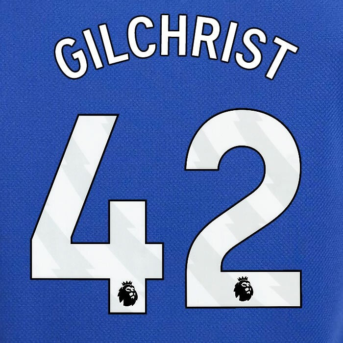 2023 2024 OFFICIAL CHELSEA GILCHRIST 42 WHITE HOME PLAYER SIZE NAMESET