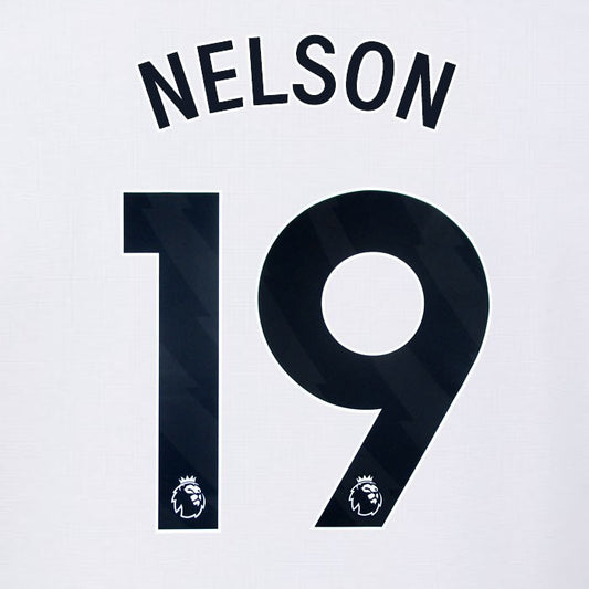 2024 2025 OFFICIAL FULHAM AVERY DENNISON NELSON 19 HOME PLAYER SIZE NAMESET