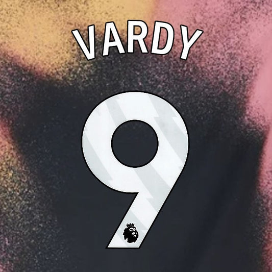 2024 2025 OFFICIAL LEICESTER CITY VARDY 9 WHITE AWAY PLAYER SIZE NAME SET