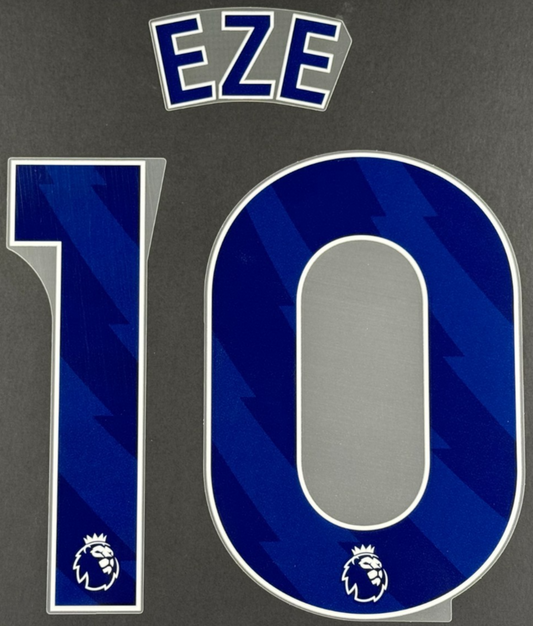 2024 2025 OFFICIAL CRYSTAL PALACE EZE 10 BLUE AWAY PLAYER SIZE NAMESET