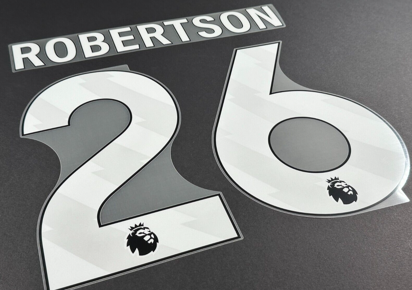 2024 - 2025 OFFICIAL LIVERPOOL ROBERTSON 26 WHITE HOME PLAYER SIZE NAMESET
