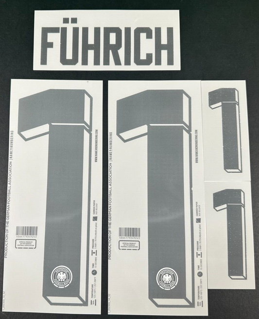 GERMANY 2024 2025 OFFICIAL NAME & NUMBERING FUHRICH 11 HOME PLAYER SIZE NAMESET