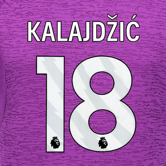 2024 2025 WOLVES 3RD WHITE KALAJDZIC 18 OFFICIAL PLAYER SIZE NAMESET