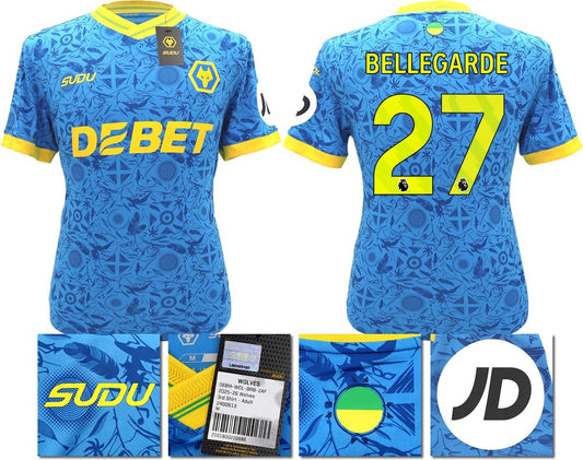 BNWT 2025/2026 WOLVES F.C.  SUDU THIRD SHIRT BELLEGARDE 27