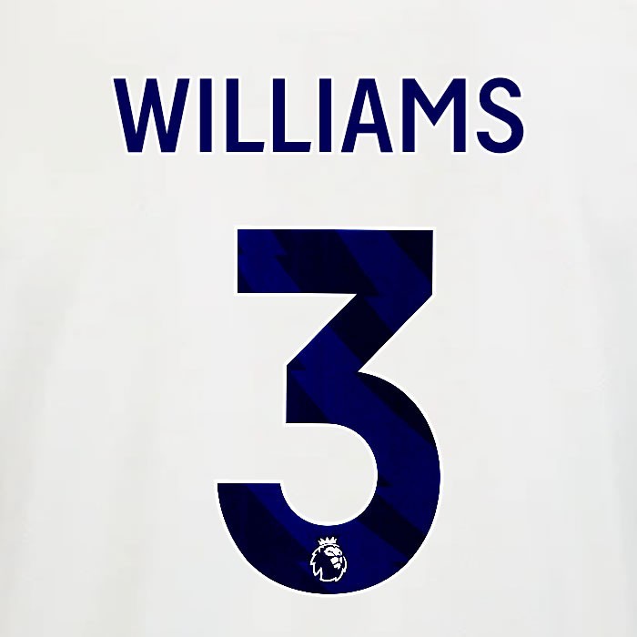 2025 2026 OFFICIAL NOTTINGHAM WILLIAMS 3 BLUE AWAY PLAYER SIZE NAMESET