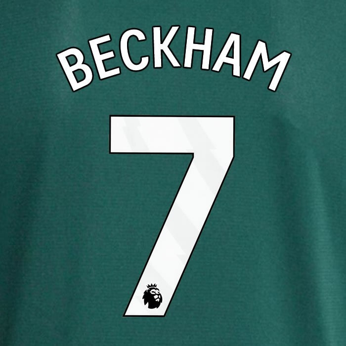 MAN UTD 2023 - 2024 BECKHAM 7 OFFICIAL AVERY DENNISON WHITE PLAYER SIZE NAME SET