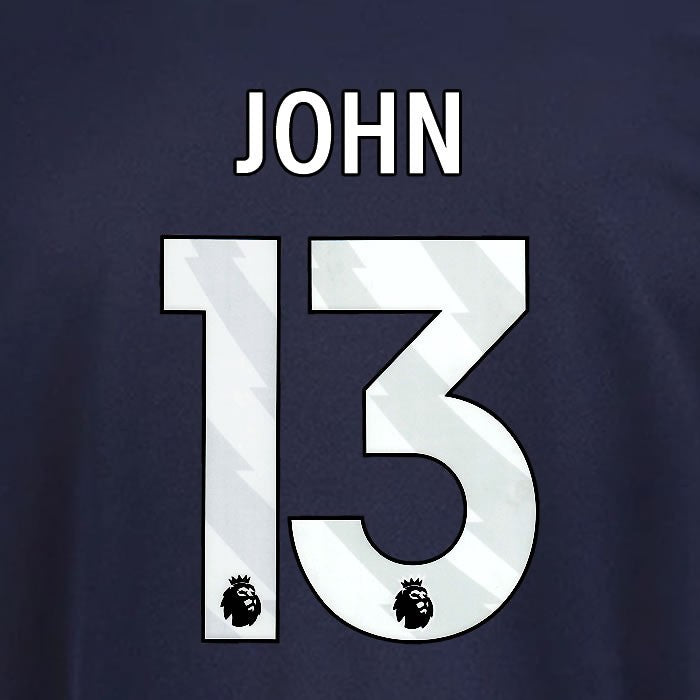 2025 2026 OFFICIAL NOTTINGHAM JOHN 13 WHITE 3RD PLAYER SIZE NAMESET