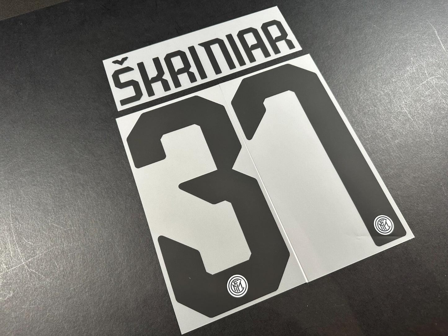 INTER MILAN 2019 2020 SKRINIAR 37 OFFICIAL AWAY BLACK PLAYER SIZE NAMESET