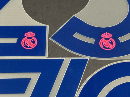 2020 - 2021 OFFICIAL AVERY DENNISON REAL MADRID AWAY PLAYER SIZE NUMBERS 265MM