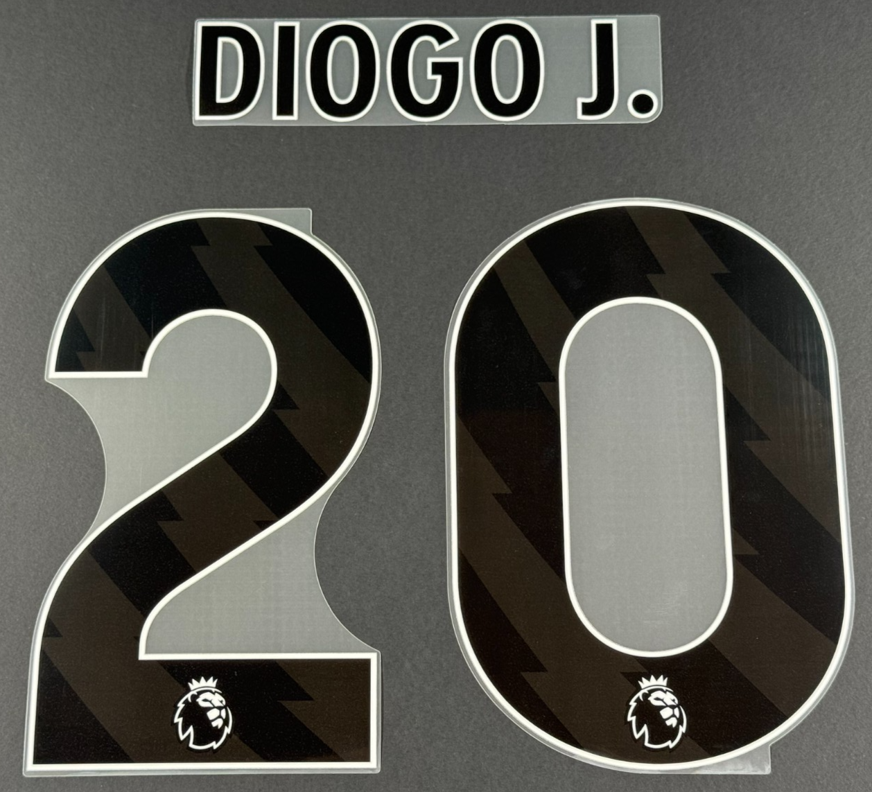 2023 2024 OFFICIAL LIVERPOOL DIOGO J. 20 BLACK PLAYER SIZE NAMESET 250MM