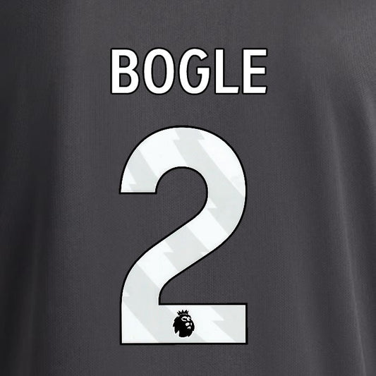 2025 2026 OFFICIAL LEEDS UNITED BOGLE 2 WHITE 3RD PLAYER SIZE NAMESET