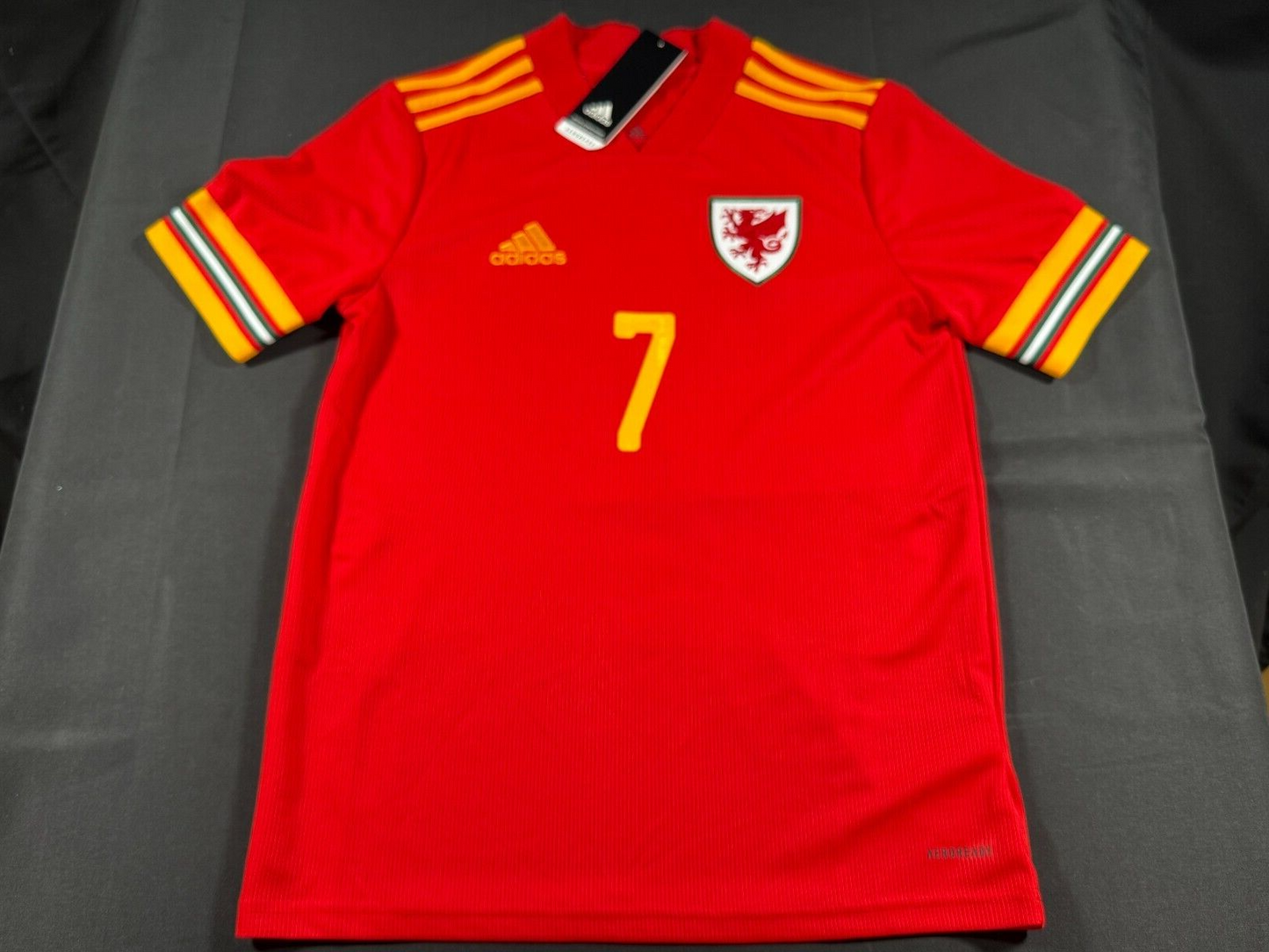 BNWT 2020 2021 WALES ADIDAS AWAY FOOTBALL SHIRT ALLEN 7 KIDS 13-14 YEARS