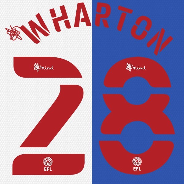 BLACKBURN 2020 2021 OFFICIAL WHARTON 28 HOME PLAYER SIZE NAME SET