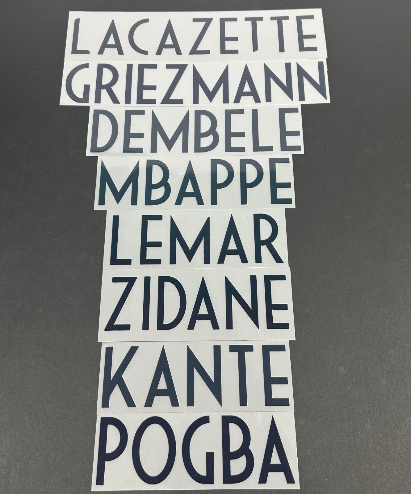 2018 2019 OFFICIAL SPORTING ID FRANCE AWAY OBSIDIAN PLAYER SIZE NAME BLOCKS