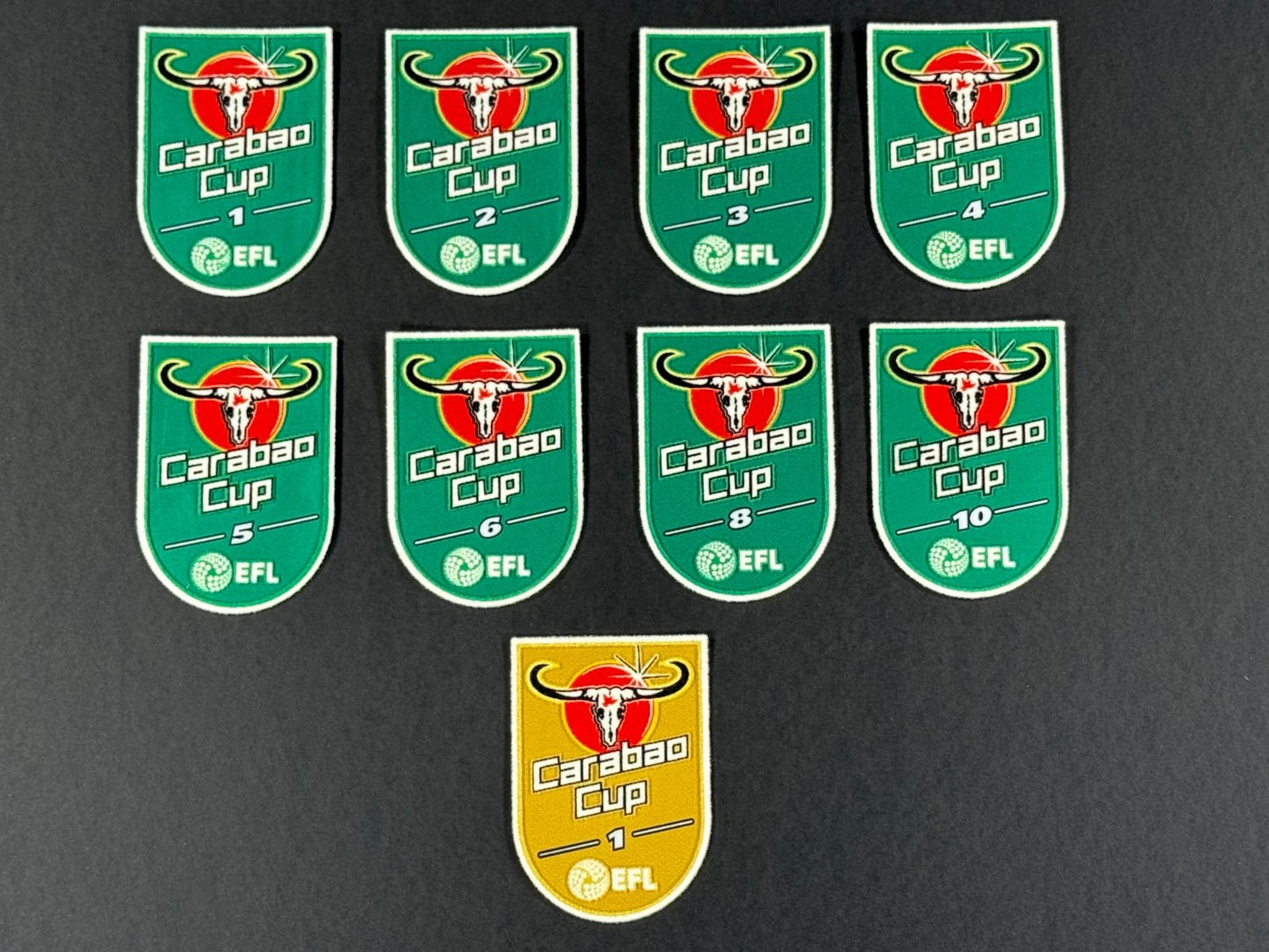 2025 2026 OFFICIAL PLAYER SIZE EFL CARABAO CUP WINNERS SLEEVE PATCHES
