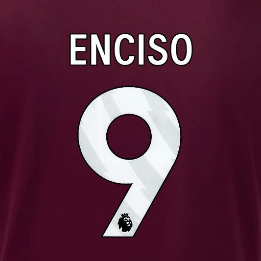 2024 2025 OFFICIAL IPSWICH TOWN ENCISO 9 WHITE AWAY PLAYER SIZE NAME SET