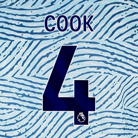 2023 2024 BOURNEMOUTH COOK 4 BLUE AWAY PLAYER SIZE NAME SET