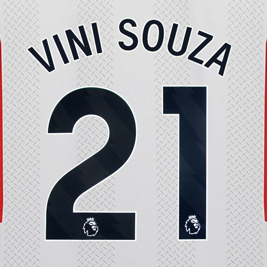 2023 2024 SHEFFIELD UNITED OFFICIAL VINI SOUZA 21 BLACK 3RD PLAYER SIZE NAMESET