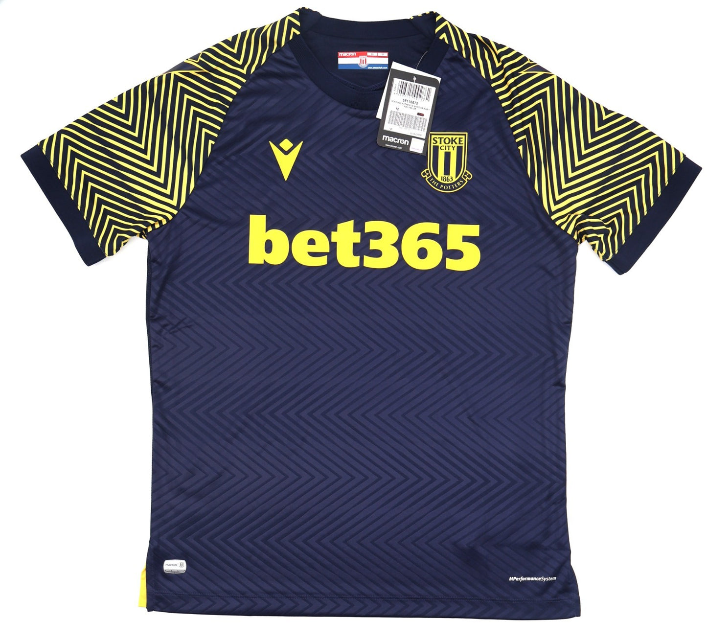 BNWT 2020 2021 STOKE CITY MACRON AWAY SHIRT S. FLETCHER 21 MEN'S MEDIUM