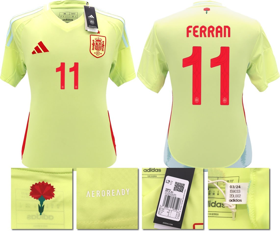 BNWT 2024 2025 SPAIN ADIDAS AWAY SHIRT FERRAN 11 MEN'S