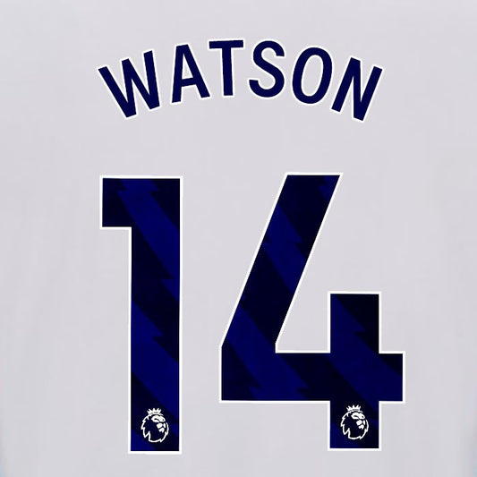 2025 2026 OFFICIAL BRIGHTON WATSON 14 HOME BLUE PLAYER SIZE NAMESET