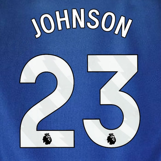 2023 2024 WEST HAM JOHNSON 23 OFFICIAL 3RD WHITE PLAYER SIZE NAMESET