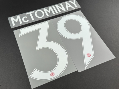 2024 2025 OFFICIAL MAN UNITED McTOMINAY 39 WHITE CUP PLAYER SIZE NAMESET