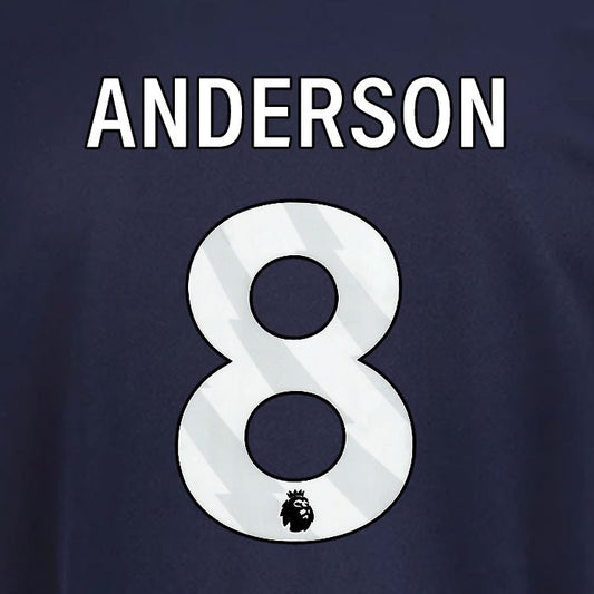 2025 2026 OFFICIAL NOTTINGHAM ANDERSON 8 WHITE 3RD PLAYER SIZE NAMESET