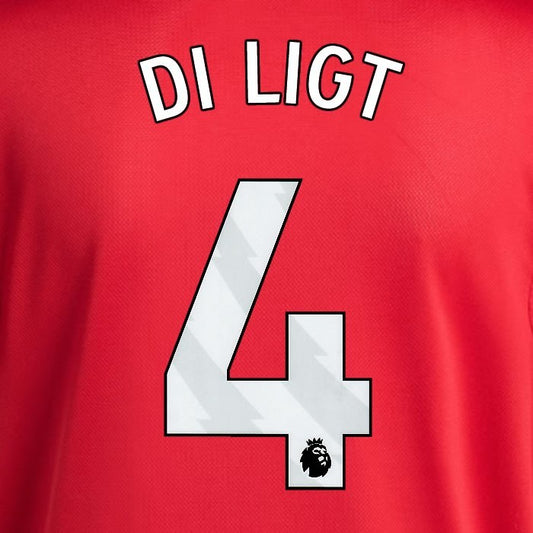 2025 2026 MANCHESTER UNITED DE LIGT 4 HOME WHITE PLAYER SIZE NAMESET