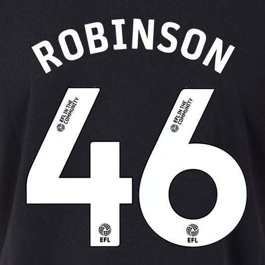 25 26 SOUTHAMPTON FC ROBINSON 46 OFFICIAL WHITE HOME PLAYER SIZE NAME SET 230MM