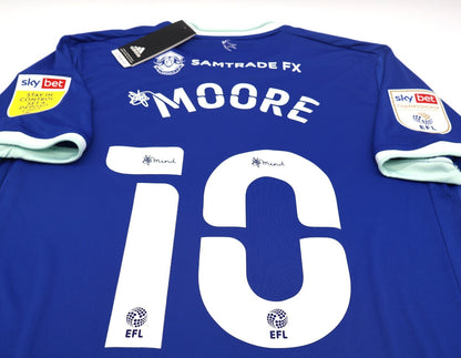 BNWT 2020 2021 ADIDAS CARDIFF CITY HOME SHIRT MOORE 10 + PATCHES MEN'S MEDIUM